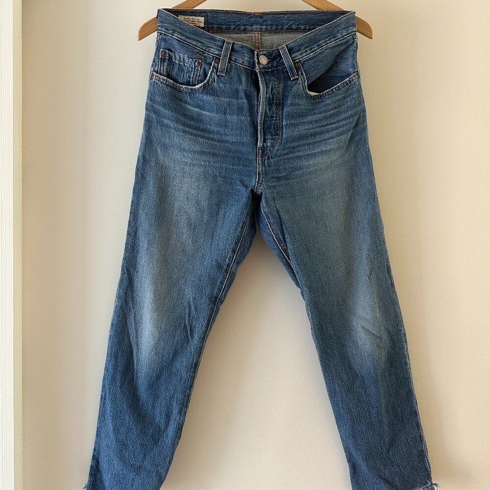 Levi High Rise Button Fly Denim